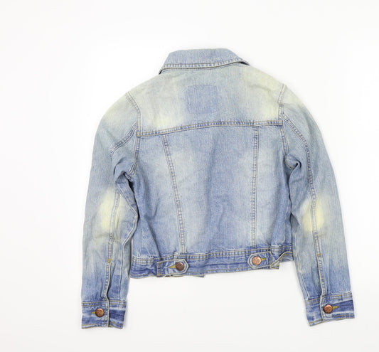 denim&co Womens Blue Jacket Size 8 - Distressed