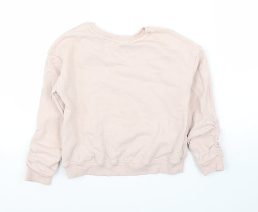 NEXT Girls Pink Pullover Jumper Size 7 Years