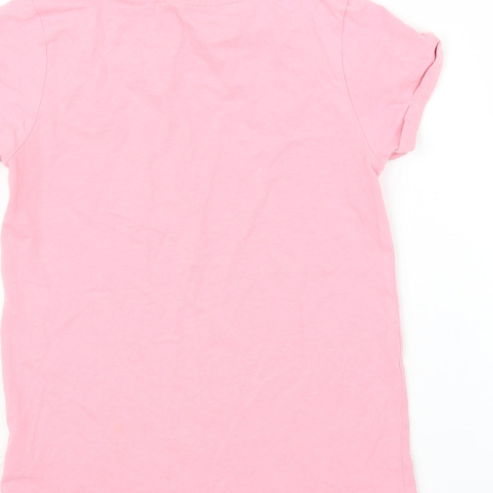 NEXT Girls Pink Basic T-Shirt Size 8 Years