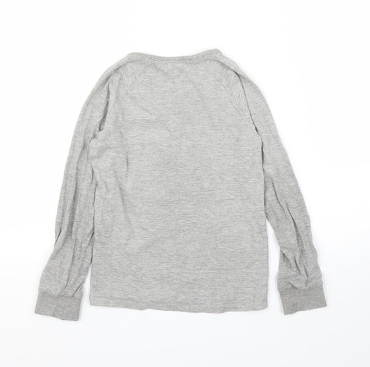 M&S Boys Grey Basic T-Shirt Size 7 Years
