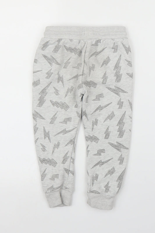 F&F Boys Grey Solid Pyjama Pants Size 3-4 Years - Harry Potter