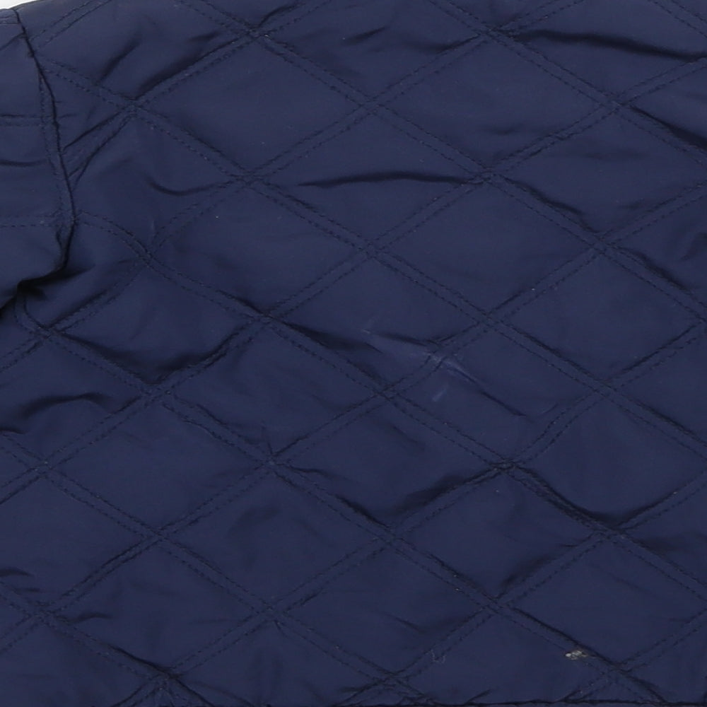 Brand and care label for St Bernard Baby Blue Quilted Coat, size 18-24, Months