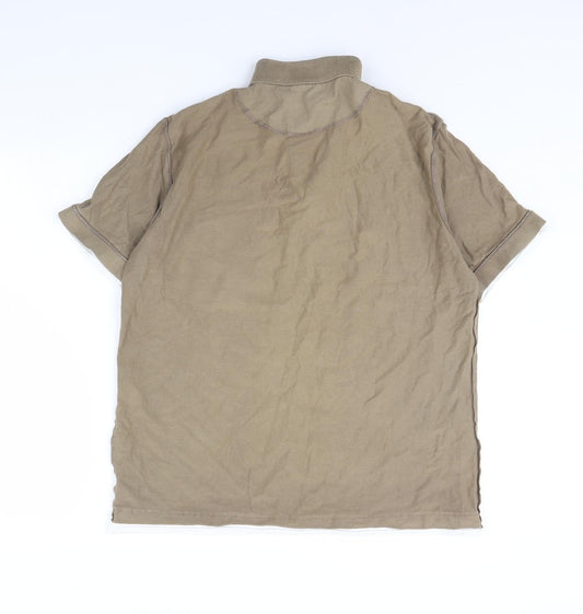 outrage Mens Brown Polo Size L