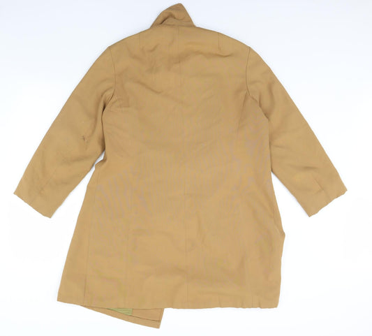 Preworn Womens Brown Overcoat Coat Size 16