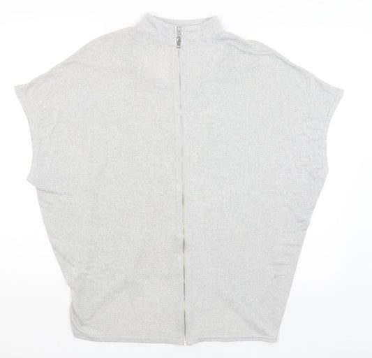 Apricot Womens Grey Full Zip Jumper Size S