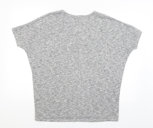Select Womens Grey Basic T-Shirt Size 12