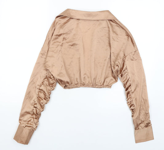 Miss Pap Womens Gold Jacket Size 12