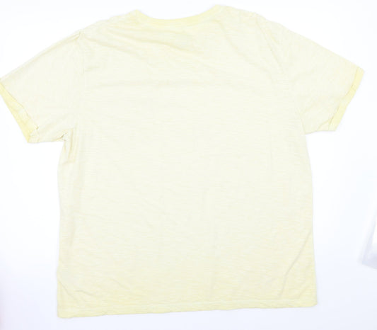 Peacocks Mens Yellow T-Shirt Size XL