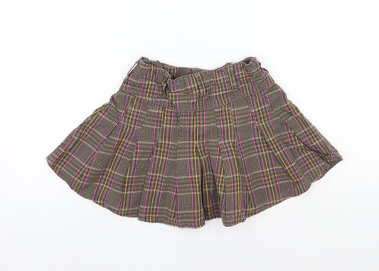 The Children's Place Girls Grey Check A-Line Skirt Size 6 Years