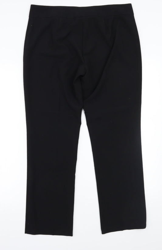 Marks and Spencer Womens Black Trousers Size 14 L27 in