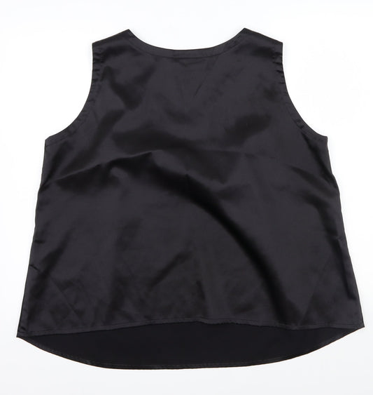 BB Womens Black Basic Blouse Size L