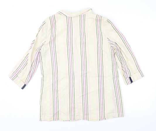 River Island Womens Beige Striped Jacket Size 6