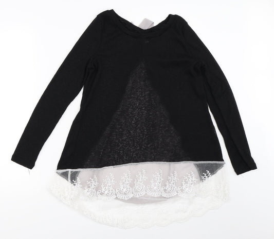 Preworn Womens Black Pullover Jumper Size 12