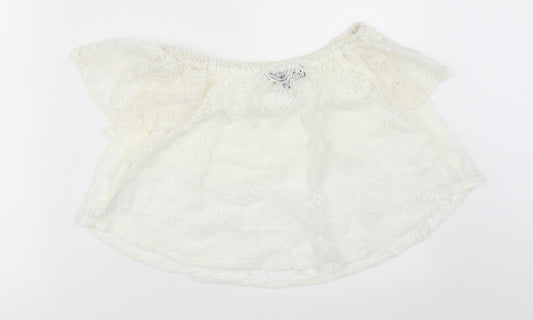 Missguided Womens Ivory Basic Blouse Size 8