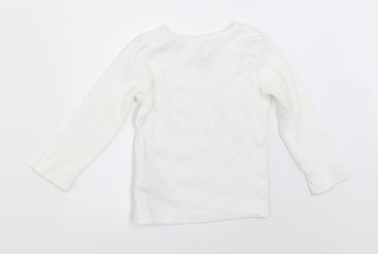 NEXT Girls White Basic T-Shirt Size 6-9 Months