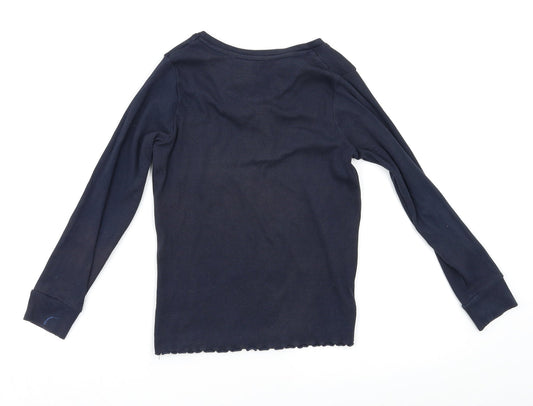 NEXT Girls Blue Basic Blouse Size 7 Years