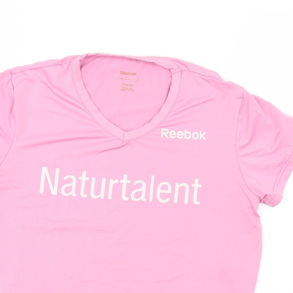 Reebok Womens Pink Basic T-Shirt