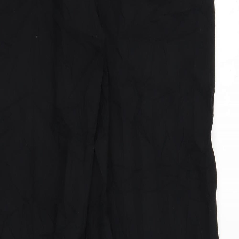 Preworn Womens Black Trousers Size 12 L26 in