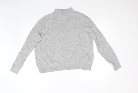Warehouse Womens Grey Knit Pullover Jumper Size 14