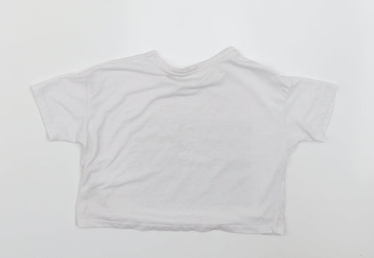 George Girls White Basic T-Shirt Size 8-9 Years - Fashionista