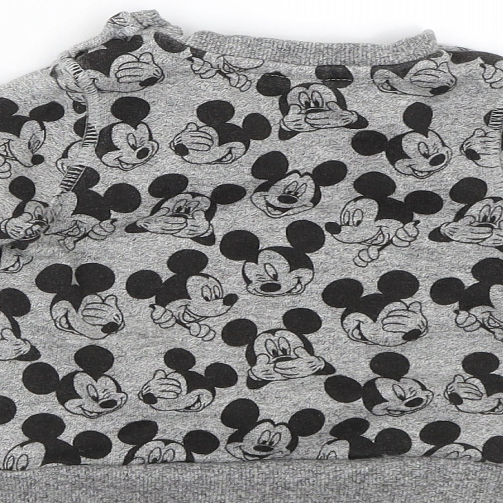 Disney Baby Grey Pullover Jumper Size 3-6 Months - Mickey Mouse
