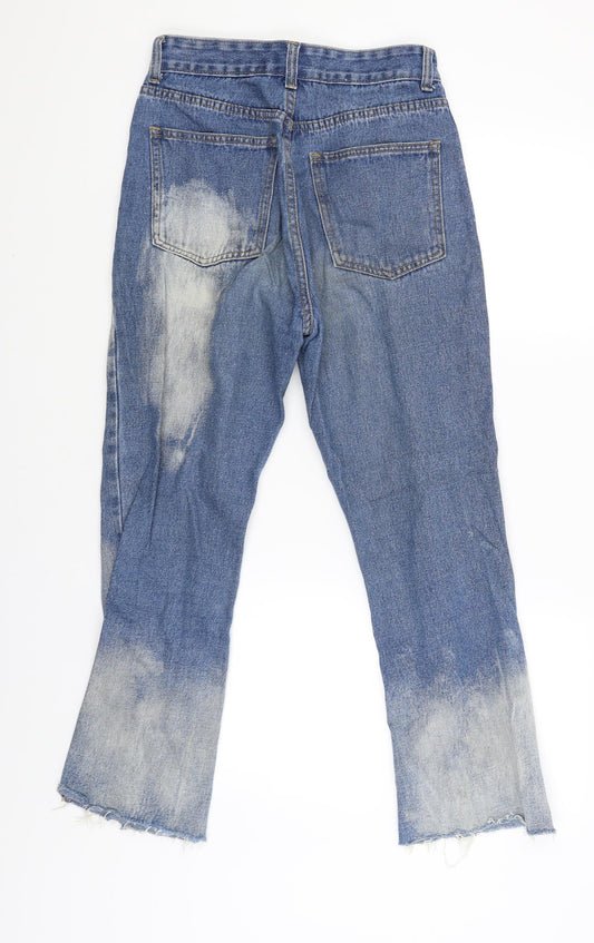 MOMOKROM Womens Blue Straight Jeans Size 8 L26.5 in