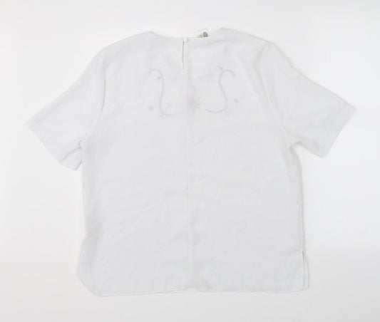 Your Sixth Sense Womens White Basic Blouse Size 14