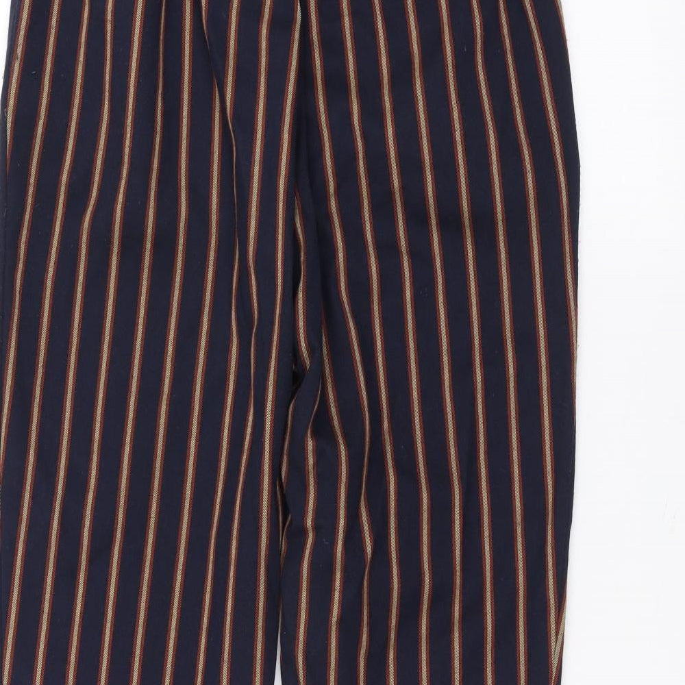 Zara Womens Blue Striped Trousers Size S L25 in