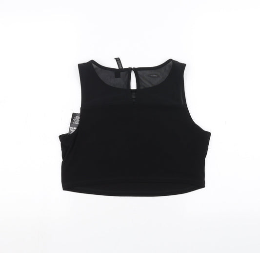 FOREVER 21 Womens Black Basic T-Shirt Size 12