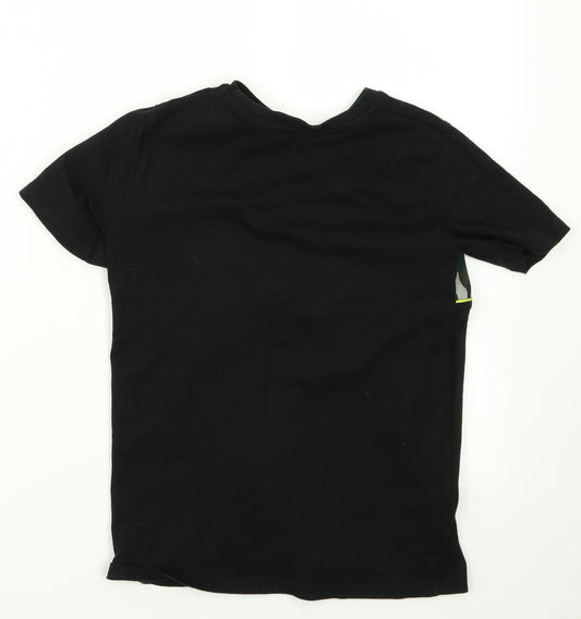 River Island Girls Black Rayon Basic T-Shirt Size 7 Years