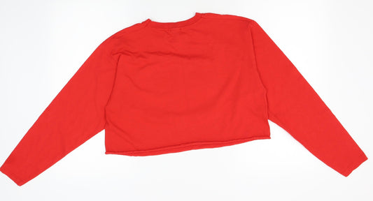BDG Womens Red Cropped T-Shirt Size M
