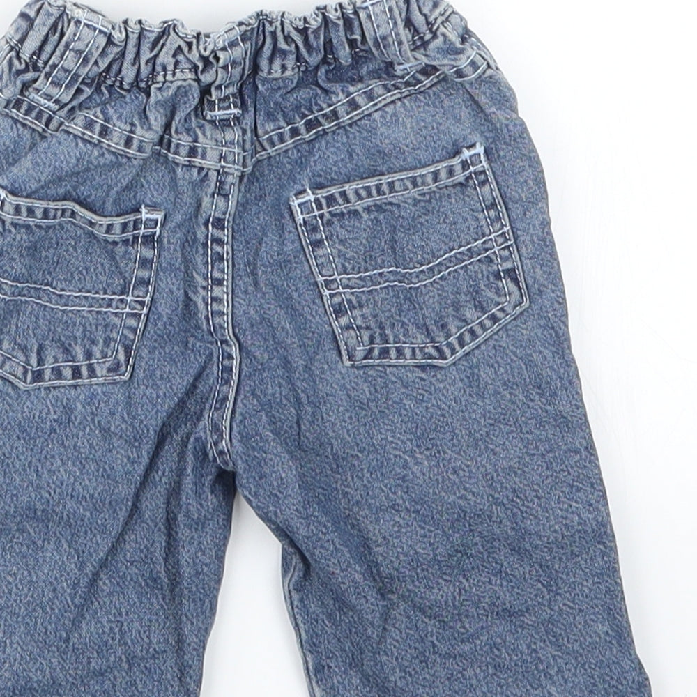George Boys Blue Denim Cargo Jeans Size 0-3 Months