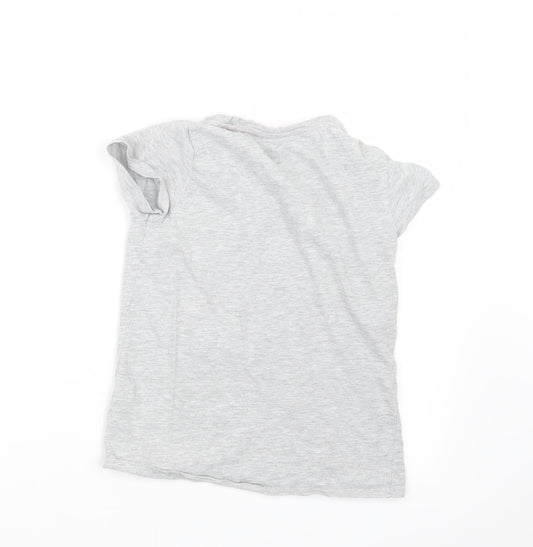 Pep&Co Girls Grey Basic T-Shirt Size 8-9 Years