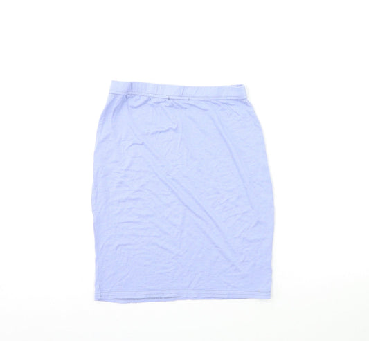 PRETTYLITTLETHING Womens Blue Mini Skirt Size 8