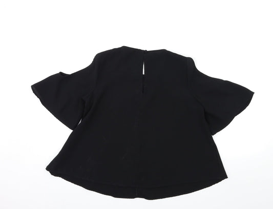 Topshop Womens Black Basic T-Shirt Size 10