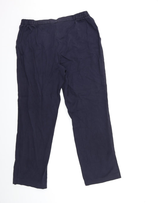 Marks and Spencer Womens Blue Trousers Size 14 L30 in