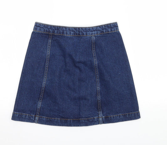 Topsho Womens Blue Denim A-Line Skirt Size 26 in
