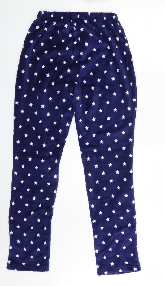TEX Womens Blue Polka Dot Jogger Trousers Size S L30 in