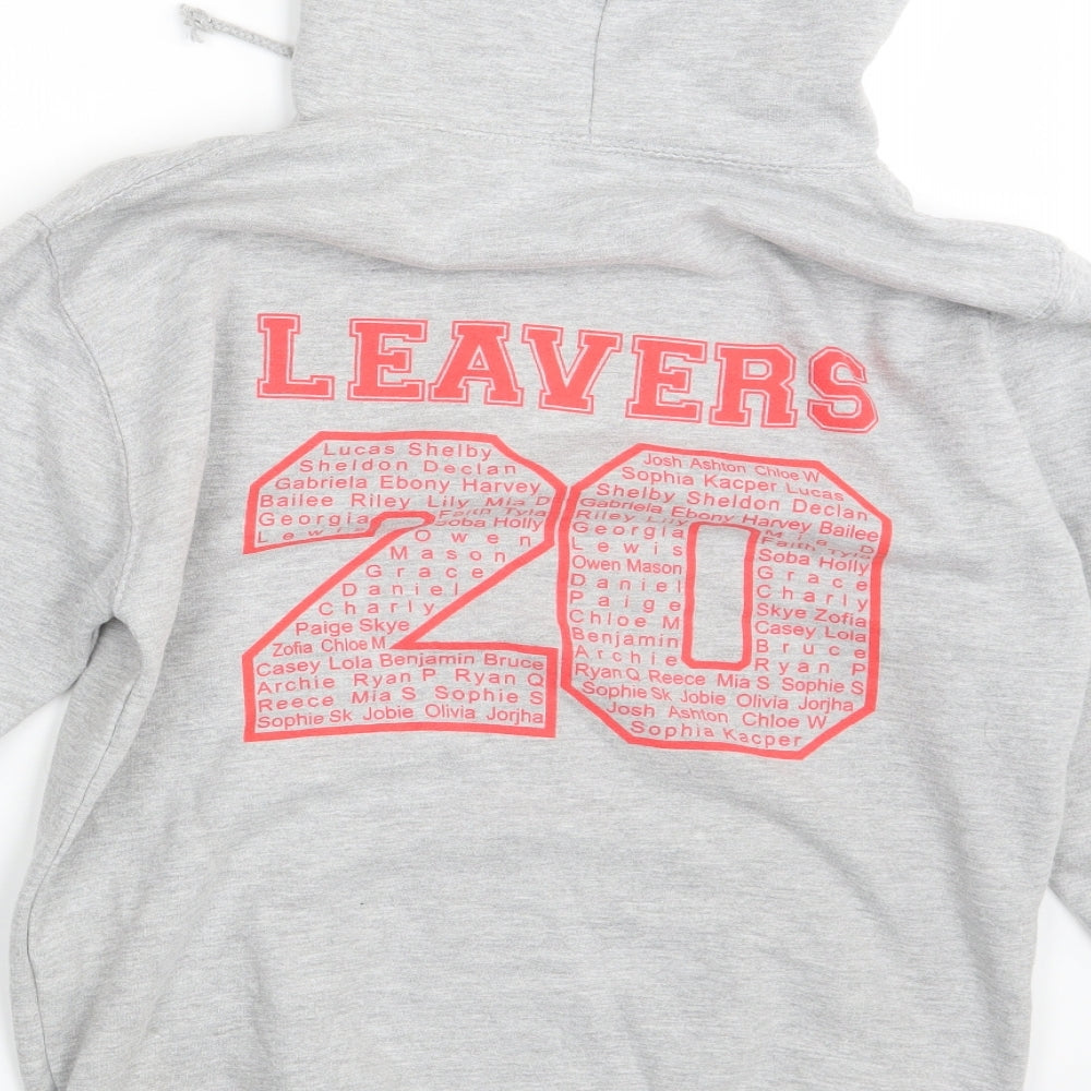 Brand and care label for Justhoods men’s grey pullover hoodie, size S, - ftps
