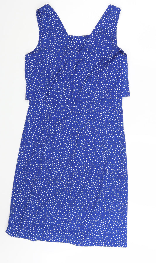 GREAT PLAINS Womens Black Polka Dot Basic Size S