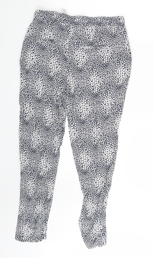 ONLY Womens Multicoloured Polka Dot Sweatpants Trousers Size 10 L24 in