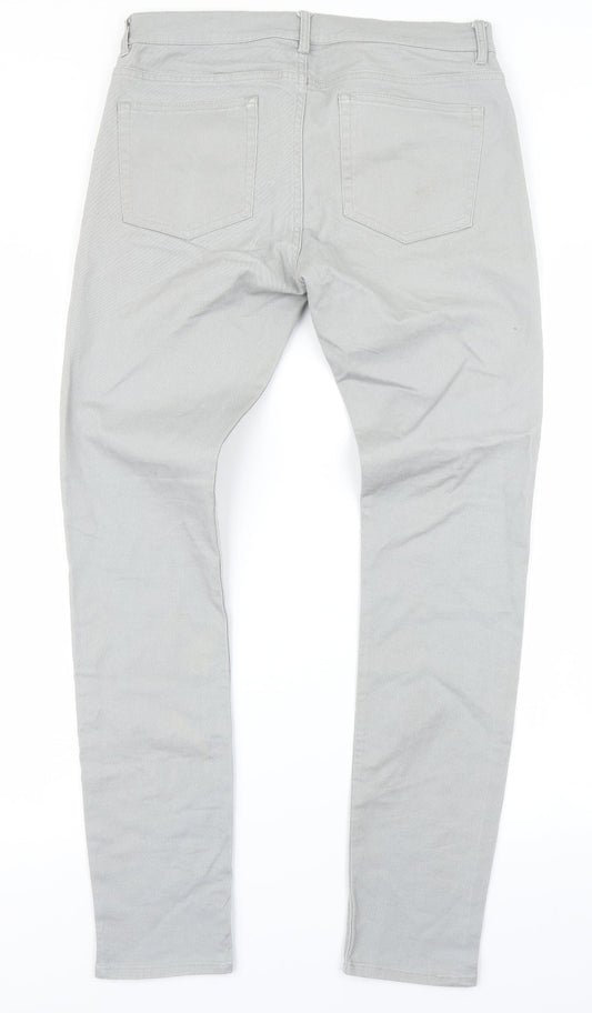 H&M Womens Grey Denim Skinny Jeans Size 32 in L30 in