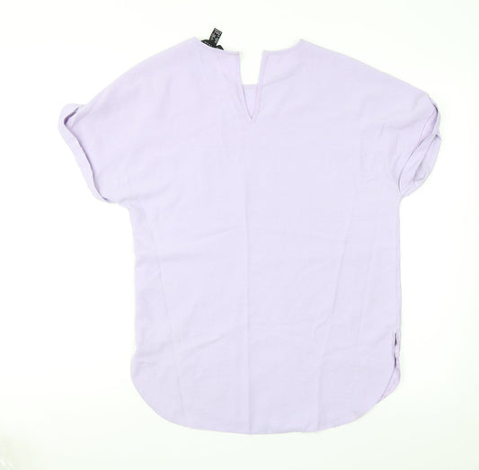 New Look Womens Purple Basic Blouse Size 6