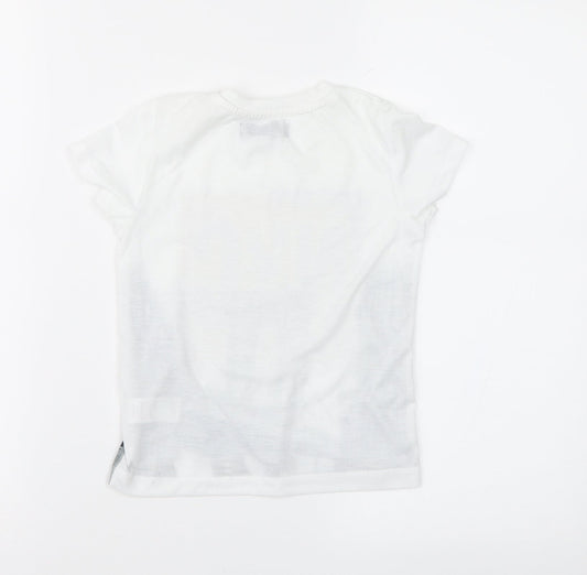 Matalan Boys White Basic T-Shirt Size 4 Years