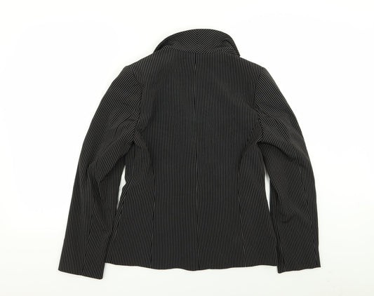 Dorothy Perkins Womens Black Striped Jacket Blazer Size 10