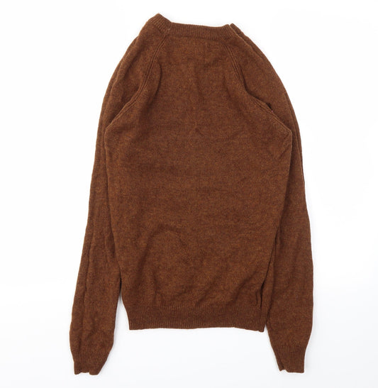 NEXT Mens Brown Houndstooth Pullover Sweatshirt Size XS