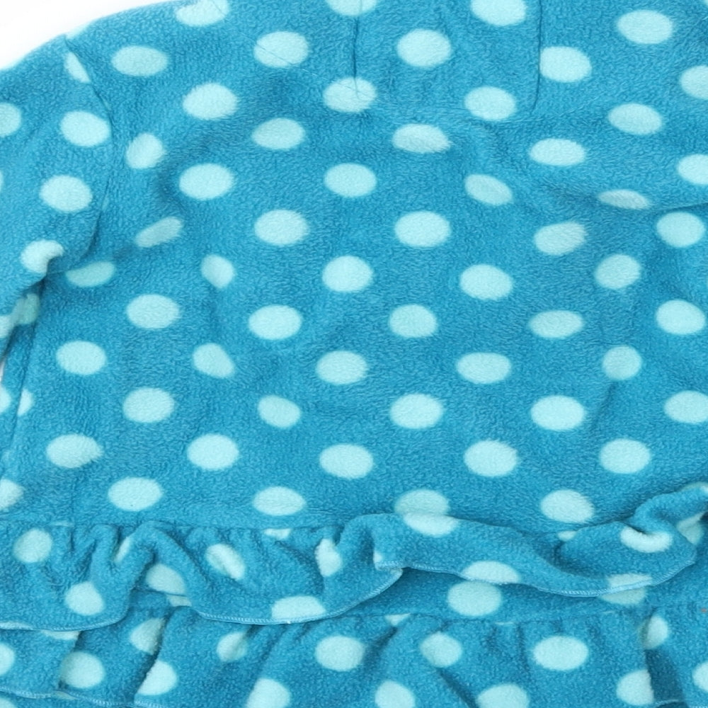 Brand and care label for Weatherproof girls’ blue polka dot basic jacket jacket, size 18, months