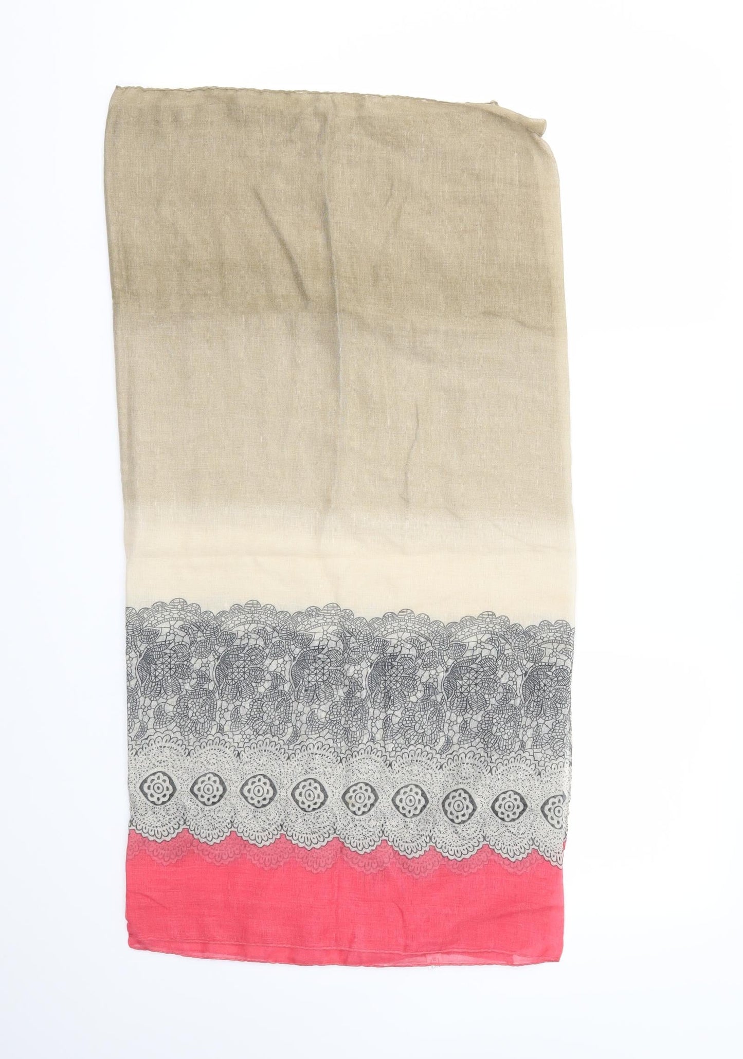 Preworn Womens Pink Argyle/Diamond Scarf