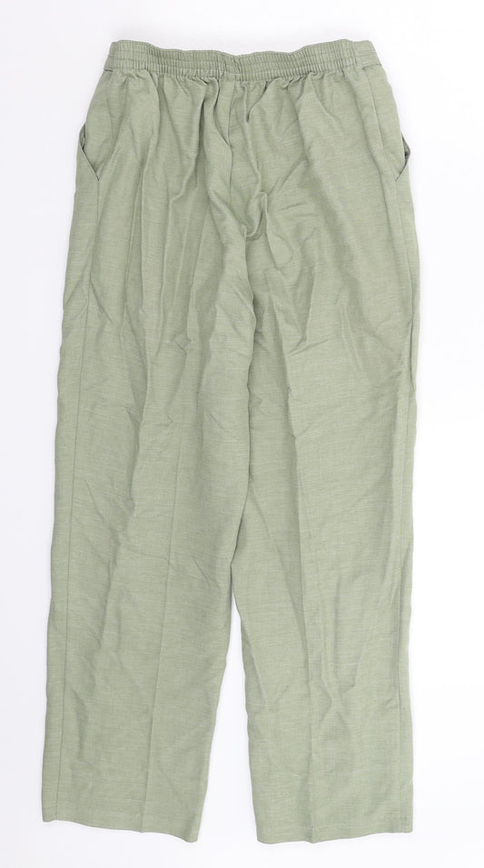 Marks and Spencer Womens Green Trousers Size 10 L26 in