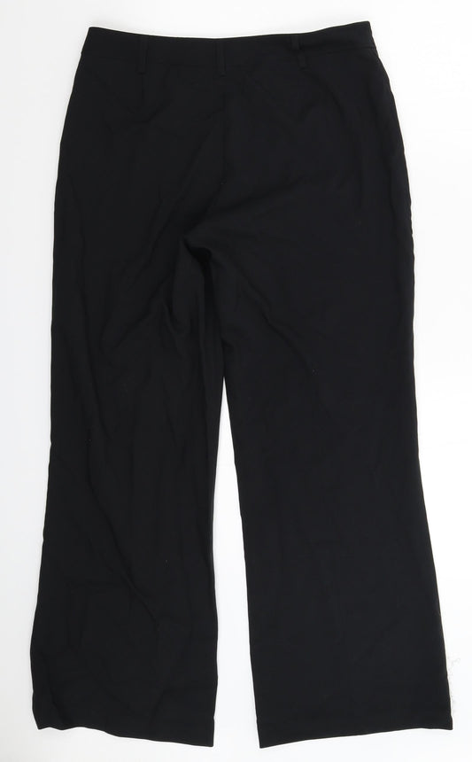 E-vie Womens Black Trousers Size 12 L30 in